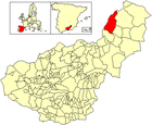 Расположение муниципалитета Кастриль на карте провинции