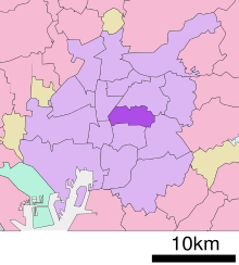 Umístění Showa ward Nagoya city Aichi prefecture Japan.svg