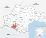 Locator map of Arrondissement Saint-Girons 2019.png