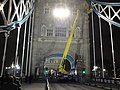 Roadworks taking place on Tower Bridge, Southwark (borough), London in November 2011.