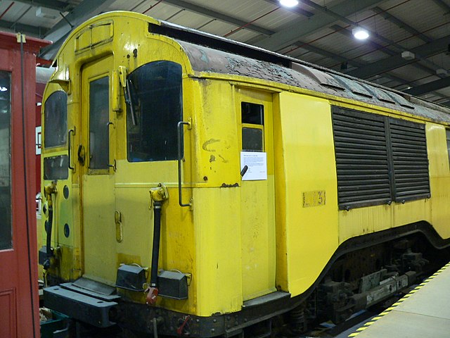 Withdrawn pilot motor car L133 awaiting restoration at the London Transport Museum depot in 2005