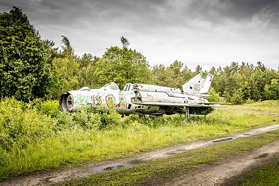 wreck of a mig21 in Poland