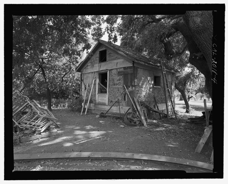 File:MILKHOUSE (STRUCTURE 3) FROM NORTHWEST - Stevens Ranch Complex, State Route 101, Coyote, Santa Clara County, CA HABS CAL,43-COYO.V,1-4.tif
