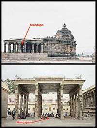 Mandapa architectural element of Hindu temples.jpg