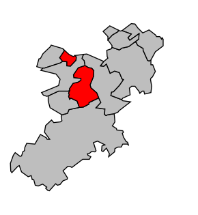 Kanton na mapě arrondissementu Forbach
