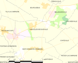 Mapa obce Garcelles-Secqueville