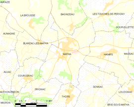 Mapa obce Matha