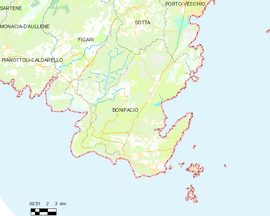 Mapa obce Bonifacio