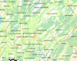 Mapa obce Saint-Claude