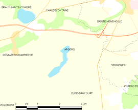 Mapa obce Argers