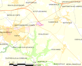 Mapa obce Écalles-Alix