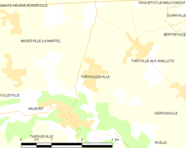 Mapa obce Thérouldeville