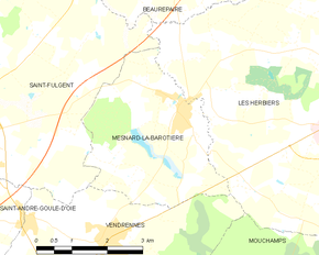Poziția localității Mesnard-la-Barotière