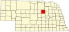 Map of Nebraska highlighting Wheeler County Map of Nebraska highlighting Wheeler County.svg