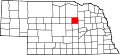Mapa del estado que destaca el condado de Wheeler
