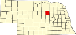 Locatie van Wheeler County in Nebraska