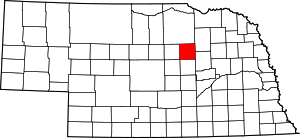 Map of Nebraska highlighting Wheeler County