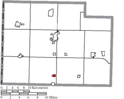 Map of Paulding County Ohio Highlighting Haviland Village.png