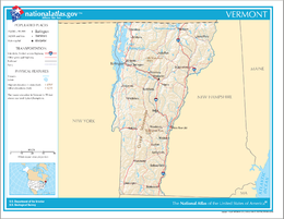 Vermont: mapa