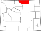 Localização do Condado de Sheridan (Wyoming)