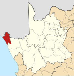 Map of the Northern Cape with Richtersveld highlighted (2016) .svg