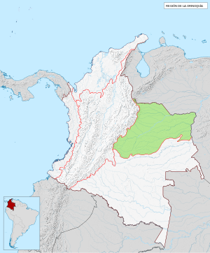 Mapa de Colombia (región de la Orinoquía). Svg