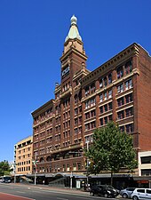 TAFE building (formerly the Marcus Clark building), an example of the Federation Free Classical style of architecture Marcus clark.jpg