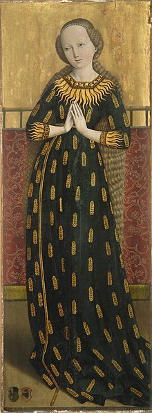 Maria im Ährenkleid, um 1490, 1857 in Piding durch das Bayerische Nationalmuseum erworben