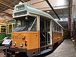 Melbourne Tram PCC class 1041 Hawthorn Tram Museum, October 2023.jpg