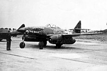 Lady Jess IV (FE-108), an Me 262A-1a/U3 captured by American forces at the end of the war. Messerschmitt Me 262 FE-108.jpg