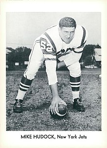 Mike Hudock was the Packers' eleventh-round selection in the 1956 draft. Mike Hudock 1963.jpg