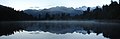 Lake Matheson shortly before sunrise