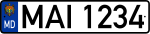 Moldova MD license plate MAI1234 2011.svg