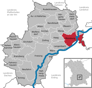 Poziția  Mauern pe harta districtului Freising