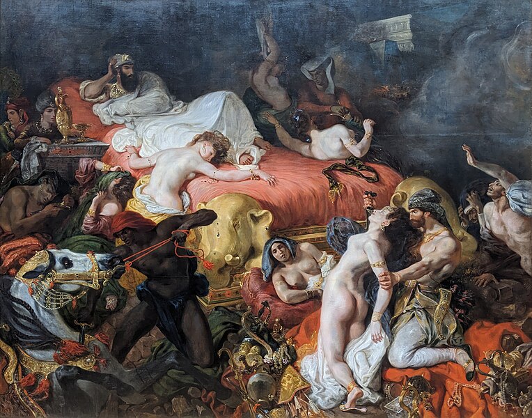 File:Mort de Sardanapale - Eugène Delacroix - Musée du Louvre Peintures RF 2346 - après restauration octobre 2023.jpg