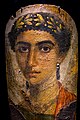 Mummy portrait of a young woman named Eirene from Egypt - Stuttgart LMW AS 7-2 (01)