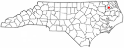 Localização de Hertford, Carolina do Norte