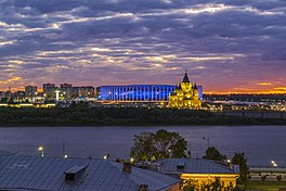Alexander Nevsky Cathedral and Nizhny Novgorod Stadium