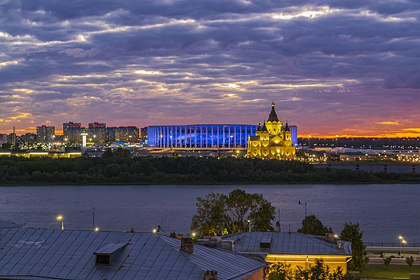 Image: NN 30 06 2022 the Spit of Nizhny Novgorod at sunset 05