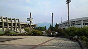 長野市営陸上競技場と長野県営野球場（長野運動公園）（2012年6月）