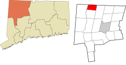 Northwest Hills incorporated and unincorporated areas North Canaan highlighted.svg