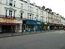 Old Christchurch Road, Bournemouth. The Subway where Roberts was stabbed outside of is pictured. Old Christchurch Road shops - geograph.org.uk - 2103589.jpg