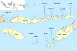 Kaart van Nusa Tenggara Timur
