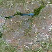 Вид на Уагадугу з космосу.