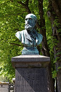 Buste de François Husset, Paris, cimetière du Père-Lachaise.