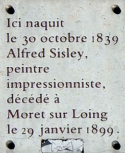 Maison natale. Plaque commémorative.