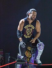 Black with the Destiny World Wrestling championship belt PJ Black with Destiny belt.jpg