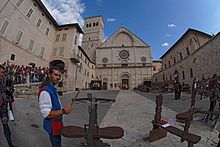 Scène du Palio des arbalétriers de San Rufino