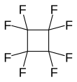 Formula di struttura dell'ottafluorociclobutano