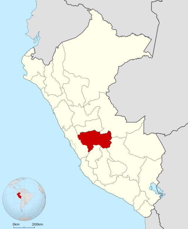 Poziția regiunii Junín